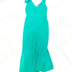 Lilly Pulitzer | Emerald Green Tie Shoulder Cropped Danni Jumpsuit |